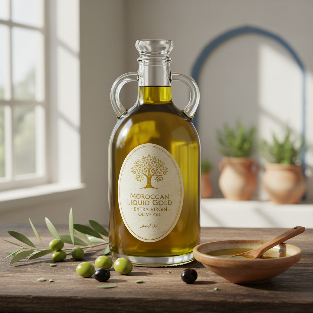 Huile d'Olive Extra Vierge Marocaine - Première Pression à Froid